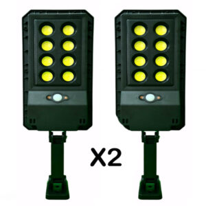 2 LÁMPARAS SOLARES RECARGABLES PARA EXTERIORES.